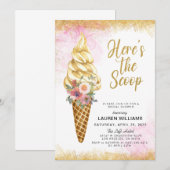 Invitation Voici l'invitation à la Fête des mariées de crème  (Devant / Derrière)