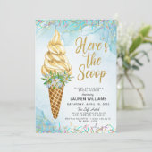 Invitation Voici l'invitation à la Fête des mariées de crème  (Debout devant)