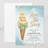 Invitation Voici l'invitation à la Fête des mariées de crème  (Devant / Derrière)