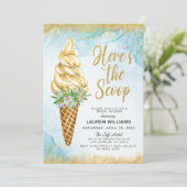 Invitation Voici l'invitation à la Fête des mariées de crème  (Debout devant)