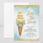 Invitation Voici l'invitation à la Fête des mariées de crème  (Devant / Derrière)