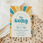 Invitation Voici L'Invitation Baby shower Sons Twins