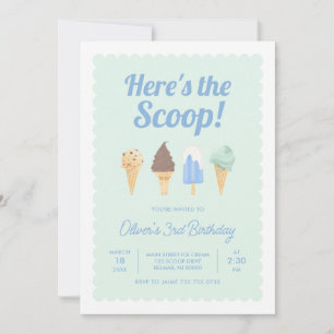 Invitation Voici l'invitation d'anniversaire de glace Here's