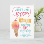 Invitation Voici l'invitation d'anniversaire de la Crème de g (Debout devant)