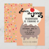 Invitation Voici l'invitation d'anniversaire de la crème Scoo (Devant / Derrière)