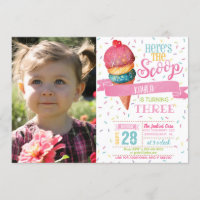 Voici l'invitation d'anniversaire Scoop avec photo