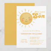 Invitation Voici l'invitation de Baby shower Son Boy 🌞 ✨ (Devant / Derrière)