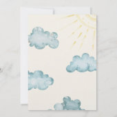 Invitation Voici l'Invitation de bébé Fils (Dos)