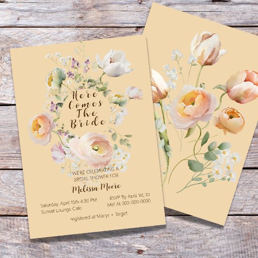 Invitation Voici L'Invitation De La Mariée, Douche Nuptiale