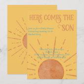 Invitation Voici l'invitation du baby shower fils (Devant / Derrière)