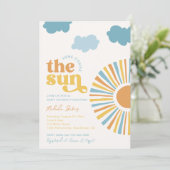 Invitation Voici L'Invitation Du Baby shower Soleil (Debout devant)