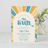 Invitation Voici L'Invitation Du Baby shower Soleil (Debout devant)