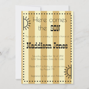 Invitation Voici l'invitation du baby shower SON
