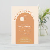 Invitation Voici l'invitation du Baby shower Son Boho (Debout devant)