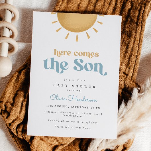 Invitation Voici l'invitation du Baby shower Son Boy