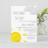 Invitation Voici l'invitation du Baby shower Sun (Debout devant)