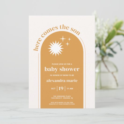 Invitation Voici l'invitation du Fils Baby Boy Shower (Debout devant)