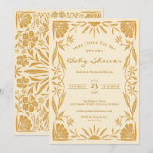 Invitation Voici L'Invitation Du Fils Baby shower (Devant / Derrière)