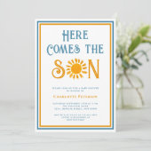 Invitation Voici L'Invitation Du Fils Baby shower (Debout devant)