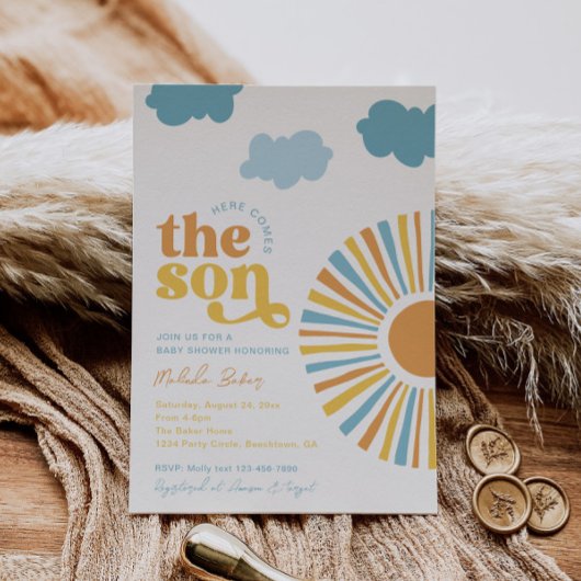 Invitation Voici L'Invitation Du Fils Baby shower