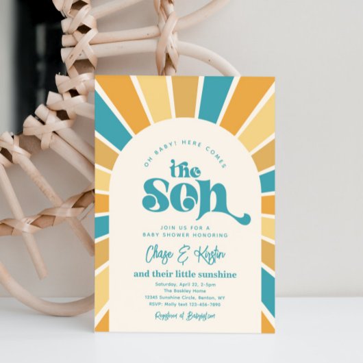 Invitation Voici L'Invitation Du Fils Baby shower