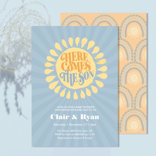 Invitation Voici L'Invitation Du Fils Baby shower