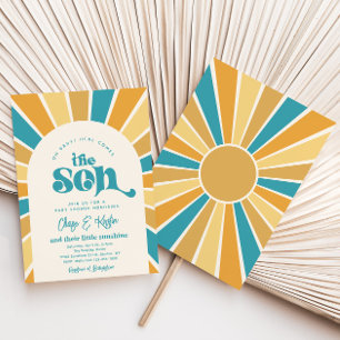 Invitation Voici L'Invitation Du Fils Co-Ed Baby shower