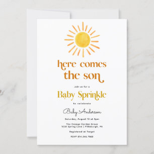 Invitation Voici l'invitation Fils Garçon Bébé saupoudrer