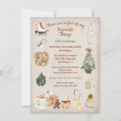 Invitation Voici quelques-unes des choses préférées Échange d (Devant)