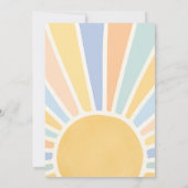 Invitation Voici venir l'amusement, fête d'anniversaire bohèm (Dos)