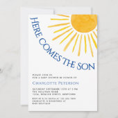Invitation Voici venir le fils Baby Shower (Devant)
