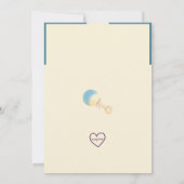 Invitation Voici venir le FILS, Baby Shower Bohème Soleil (Dos)