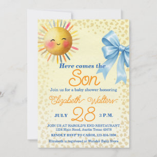 Invitation Voici venir le fils Baby Shower garçon