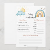 Invitation Voici venir le fils Bébé Jeu de prédictions (Devant / Derrière)