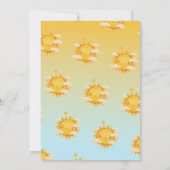 Invitation Voici venir le fils Retro Baby Shower (Dos)