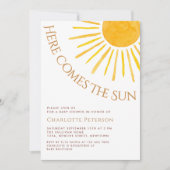 Invitation Voici venir le soleil Baby Shower (Devant)