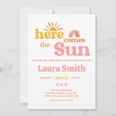 Invitation Voici venir le Soleil Baby Shower (Devant)