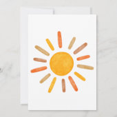 Invitation Voici venir le Soleil Baby Shower (Dos)