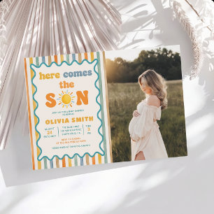 Invitation Voici venir le soleil Bébé Shower Photo