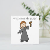 Invitation Voici venir l'invitation de juge (Debout devant)