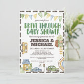 Invitation Voie d'aquarelle à travers le Baby shower (Debout devant)