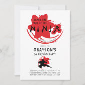 Invitation Voie de la fête d'anniversaire de Ninja (Devant)