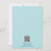 Invitation Voie rose et laiteuse Mini Floral QR code mariage (Dos)