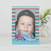 Invitation Voile Away Sailing Boys Anniversaire Photo Invitat (Debout devant)