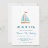 Invitation Voile dans un Anniversaire Nautique (Devant)