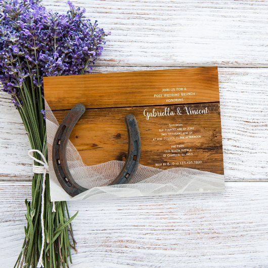 Invitation Voile en fer à cheval Barn Western pour le brunch