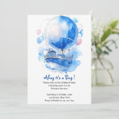 Invitation Voile en Parenthos : Baby shower de garçons nautiq (Debout devant)