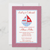 Invitation Voile En Voilier Baby shower Boy Boy (Devant)