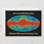 Invitation Voile Galaxy Voie Lactée sur l'univers WMAP (Devant)