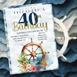 Invitation Voile nautique 40e anniversaire<br><div class="desc">Voile Nautique 40e Anniversaire Invitation Pour Femmes. Il Est Facile De Changer L'Exemple De Texte En Vous Propre En Cliquant Sur Personnaliser. Cliquez Sur Personnaliser Pour Modifier Le Type De Police, La Couleur De Police, La Taille De Police Ou Pour Ajouter/Supprimer/Modifier Le Texte Ou Les Éléments De Création. Cette Invitation...</div>